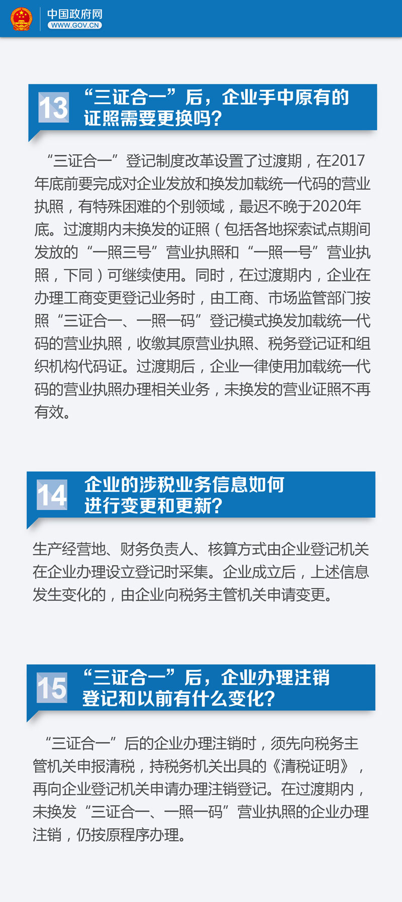 關(guān)于“三證合一” 你需要了解22個關(guān)鍵問題