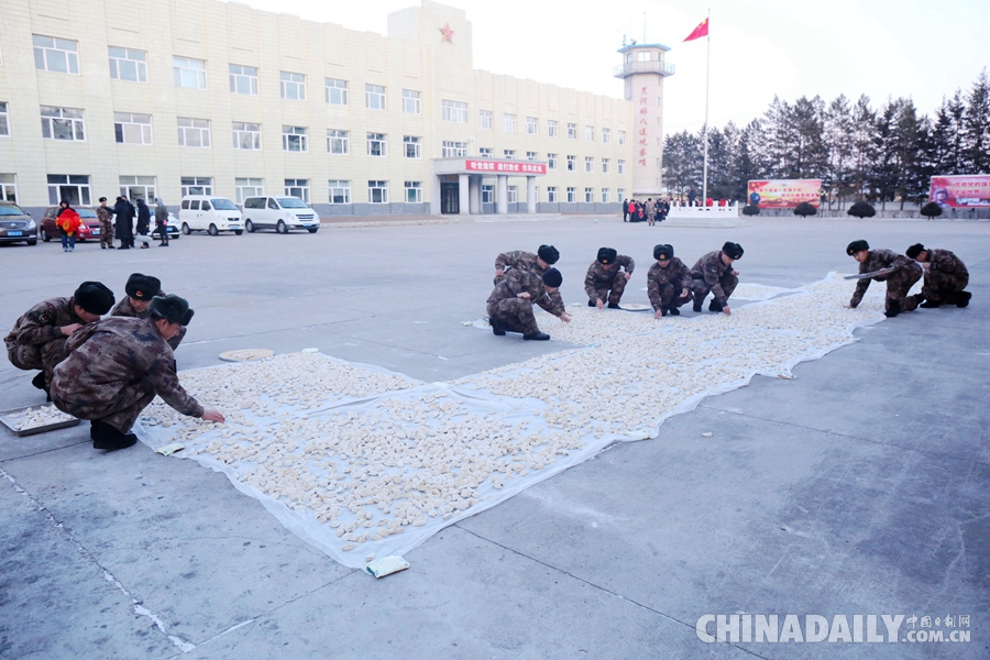 雪域邊關“新春餃子”進軍營 -27℃“天然冰柜”分分鐘速凍