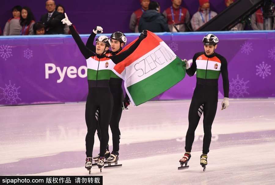 2018平昌冬奧會短道速滑：男子5000米接力A組決賽 中國隊摘銀