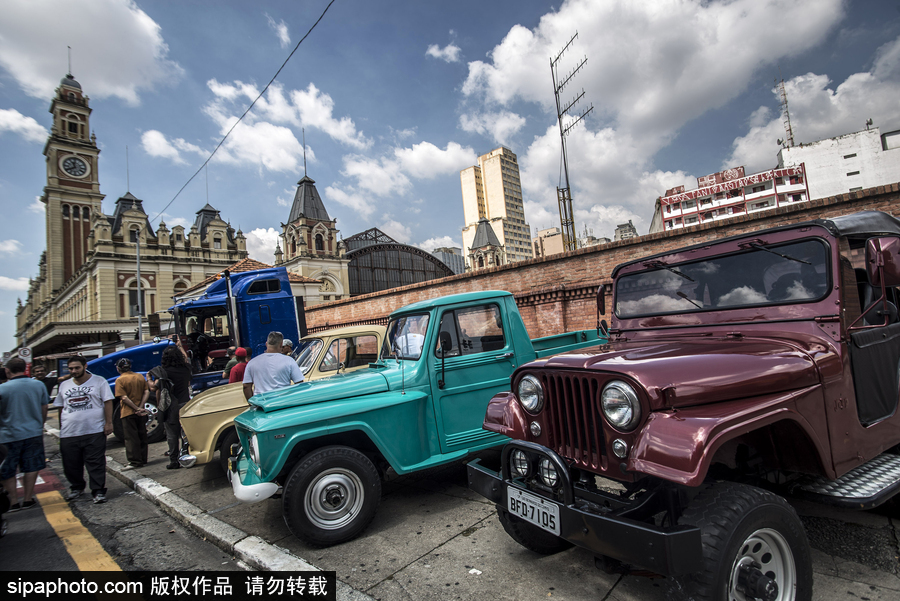 愛車人士大飽眼福！超百輛古董汽車在巴西圣保羅集會(huì)展出